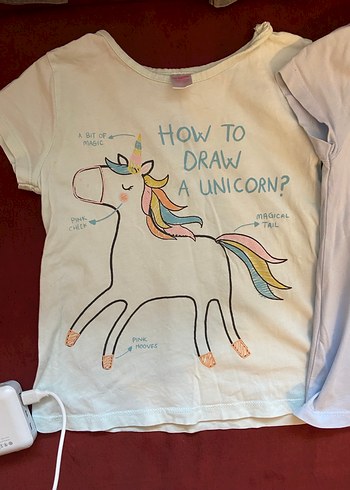 LC Waikiki Kız Çocuk Unicorn Baskılı Kısa Kollu Pijama Takımı