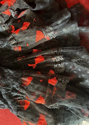 Vintage dantel büyük beden tül etek - Görsel 5