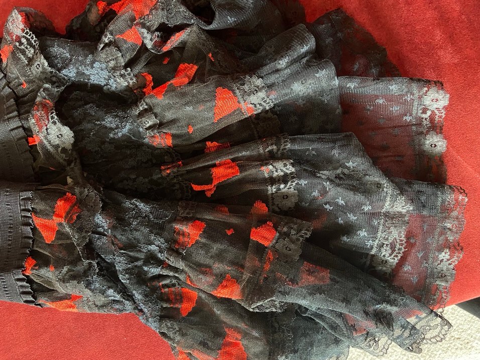 Vintage dantel büyük beden tül etek - Görsel 5