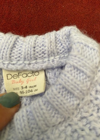 Defacto Kız Çocuk Triko Renkli Uzun Kollu Kazak - Görsel 3