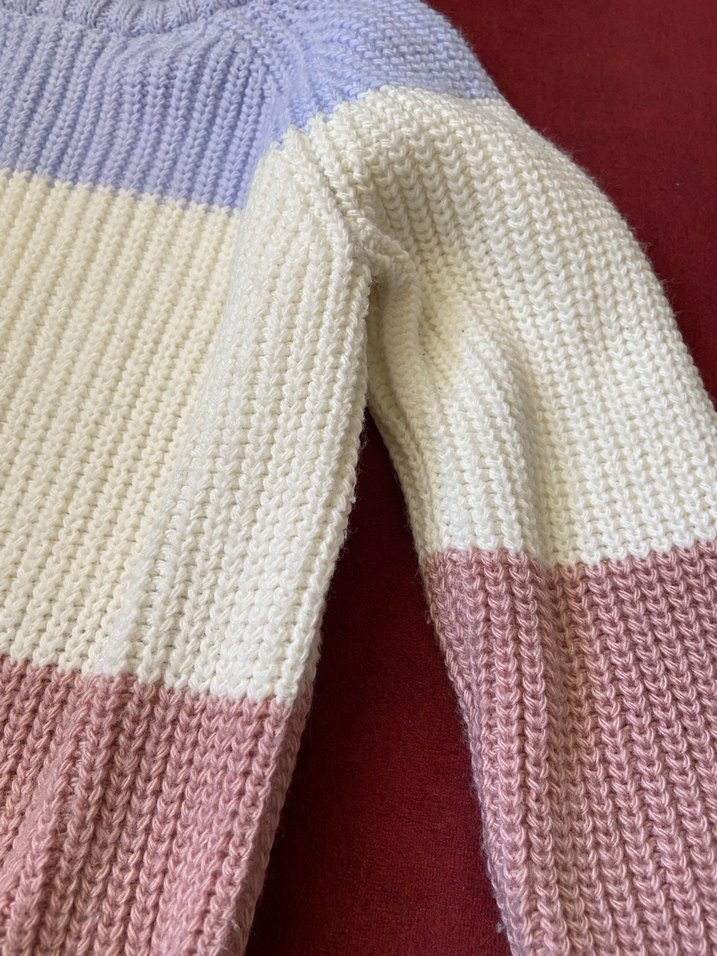 Defacto Kız Çocuk Triko Renkli Uzun Kollu Kazak - Görsel 4