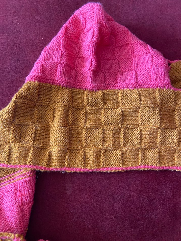 Renkli Nakışlı Çocuk Bohem Kapşonlu Atkı - Görsel 2