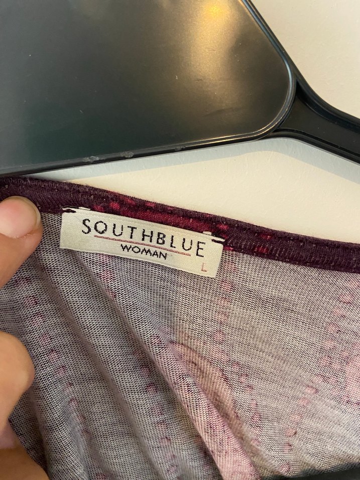 Uzun Mor Desenli vintage elbise midi boy - Görsel 3