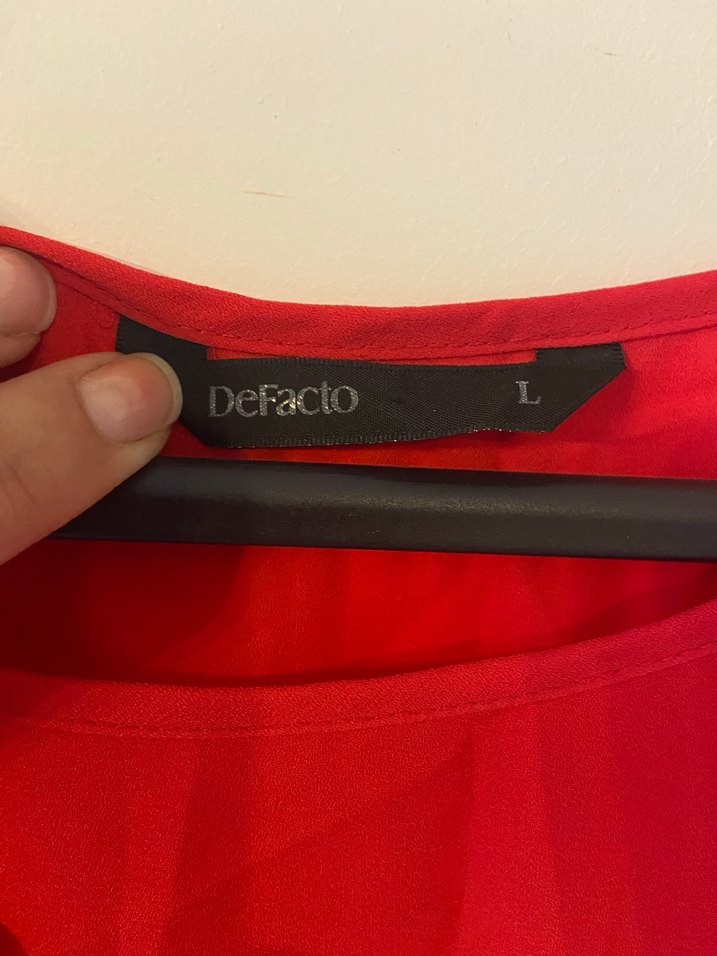 Defacto kadın kırmızı bluz large - Görsel 3