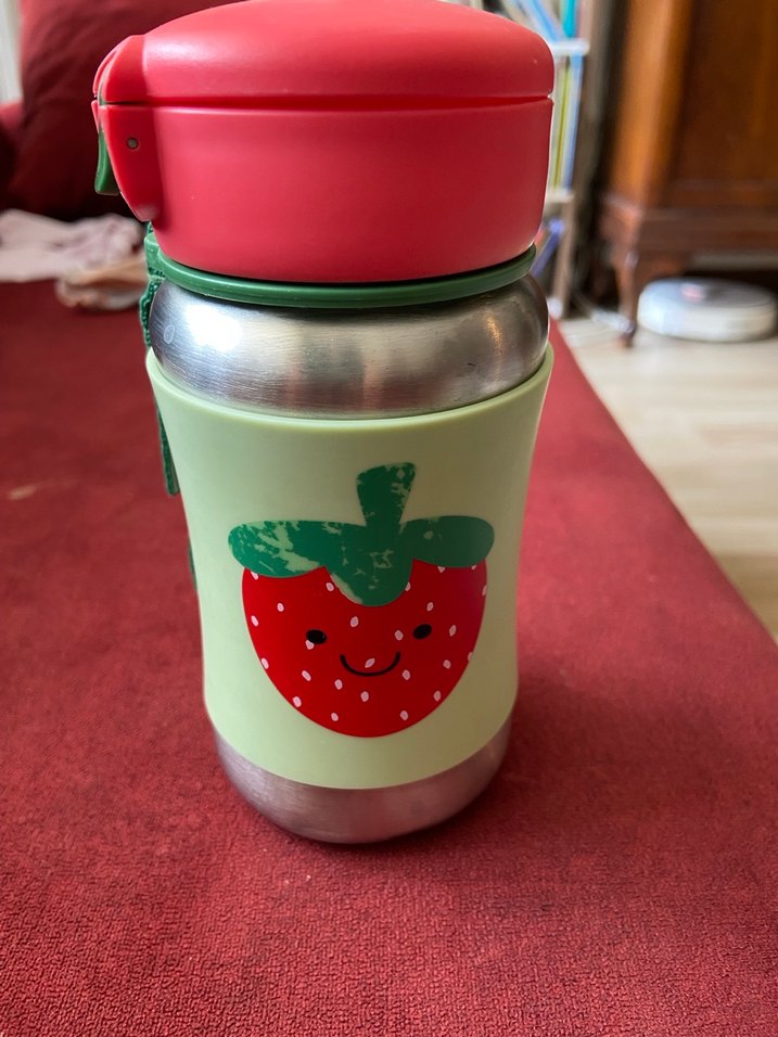 Skip hop Çilek Desenli Çocuk çelik suluk matara - Görsel 2