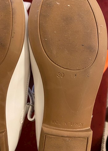 Kız Çocuk Beyaz Fiyonklu Rugan Babet Ayakkabı - Görsel 8