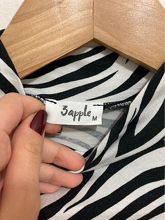 m Beden zebra desenli crop