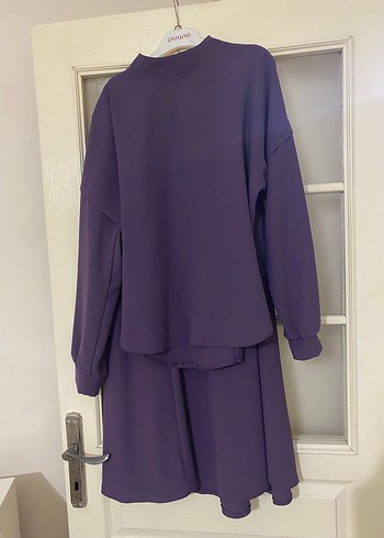 Mor Uzun Kollu Kadın ikili takım - Görsel 4