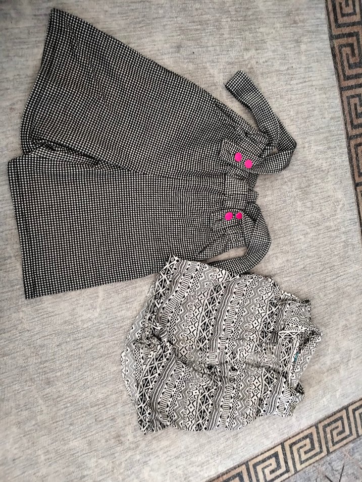 Gri Nakışlı Düğmeli Kız Salopet - Görsel 2