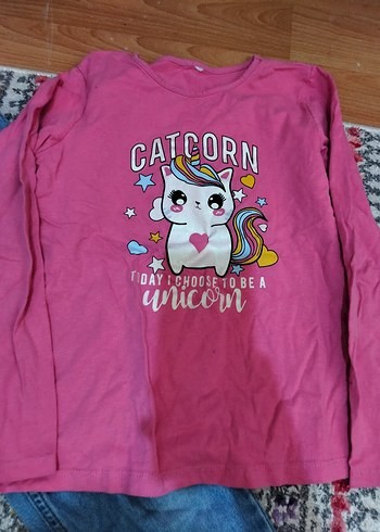 Kız Çocuk Düğmeli Bol Kesim Denim Pantolon - Görsel 3