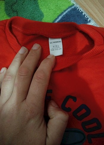 Kırmızı Sweatshirt ve Siyah Pantolon Bebek Takımı - Görsel 3