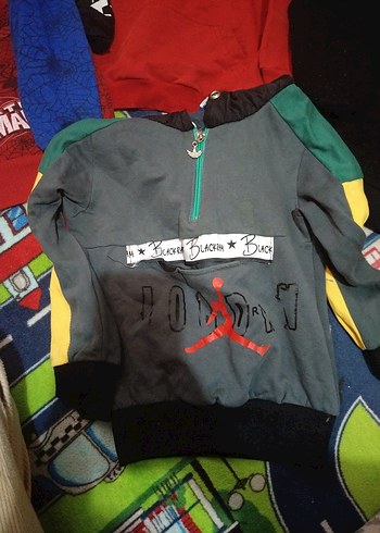 Erkek Çocuk Kırmızı Baskılı Sweatshirt 3.4yas - Görsel 3