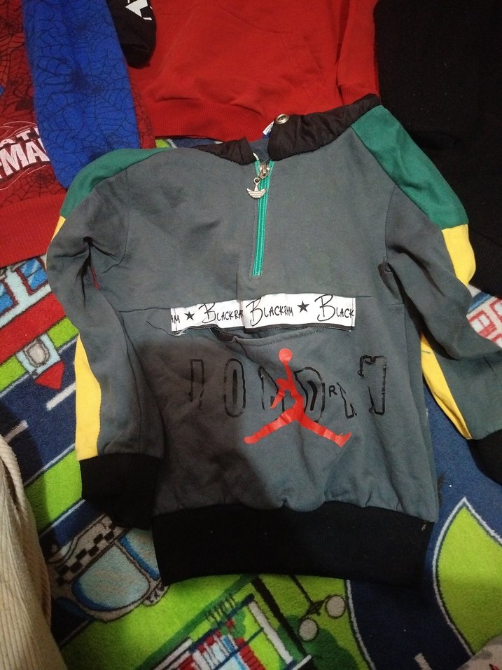 Erkek Çocuk Kırmızı Baskılı Sweatshirt 3.4yas - Görsel 3