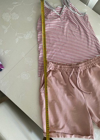 Pembe Pamuklu Hamile Mini Şort - Görsel 3