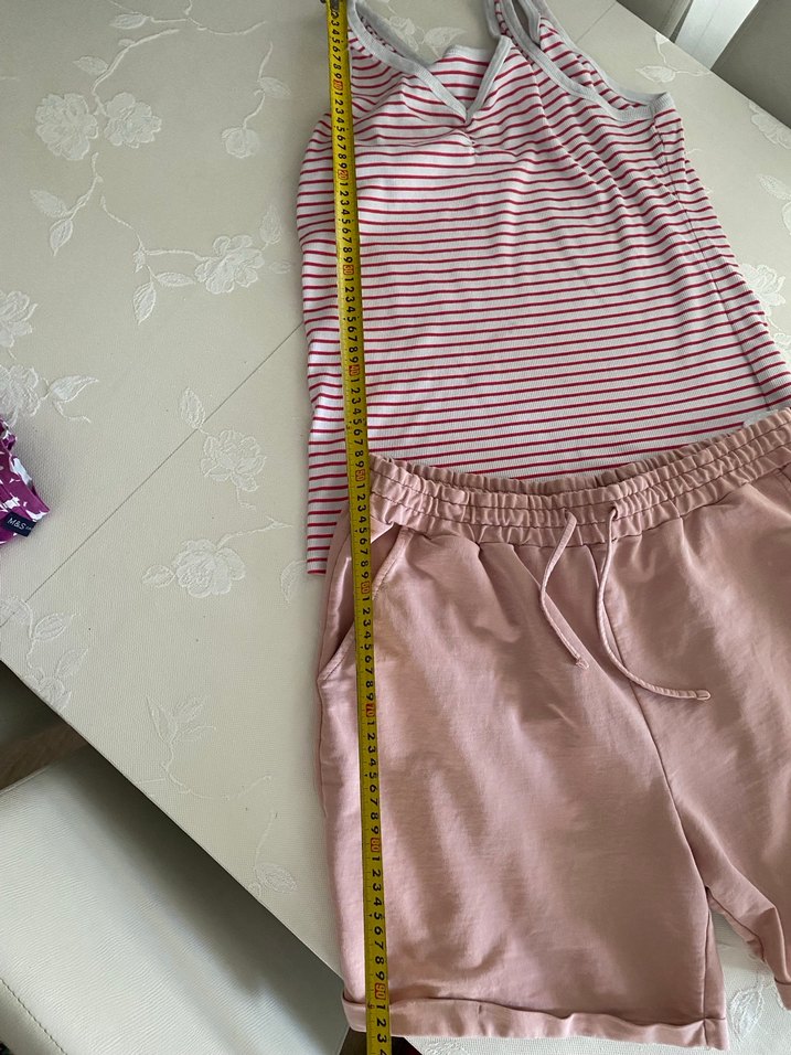 Pembe Pamuklu Hamile Mini Şort - Görsel 3