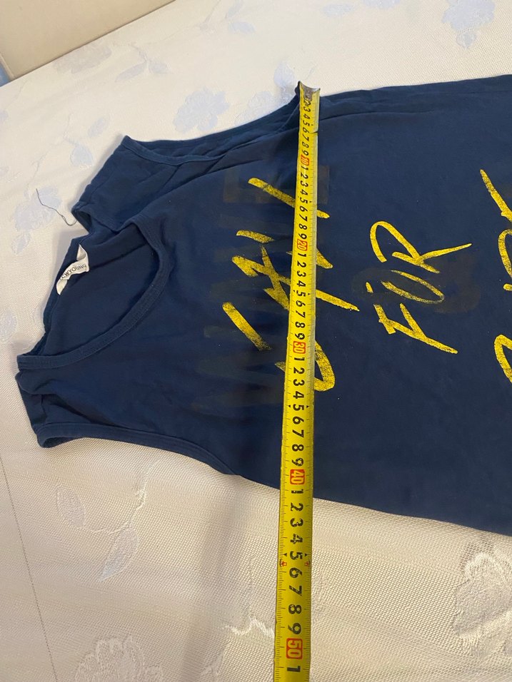 Kız Çocuk Mavi Baskılı Askısız Tişört - Görsel 3