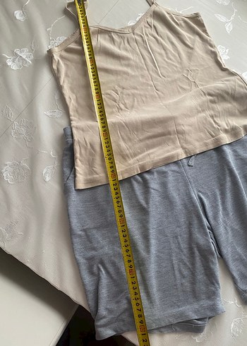 Gri Hamile Şortu Midi Boy Rahat Kesim - Görsel 5