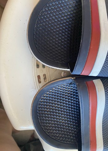 Erkek Spor Terlik Kaydırmaz Bantlı Mavi Gri - Görsel 3