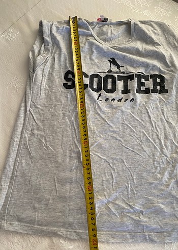 Gri Baskılı Hamile Tişörtü, Kısa Kollu, Rahat Kesim - Görsel 3