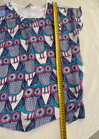 Renkli Baykuş Desenli Hamile Tişörtü - Görsel 3