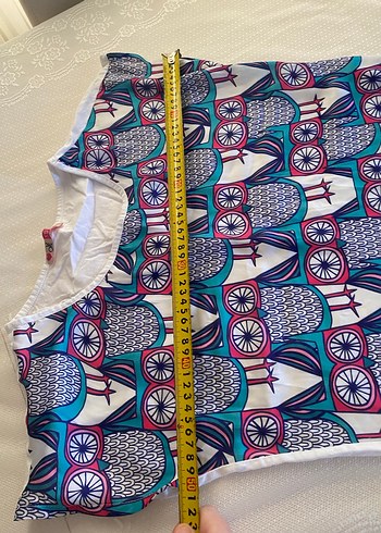 Renkli Baykuş Desenli Hamile Tişörtü - Görsel 4