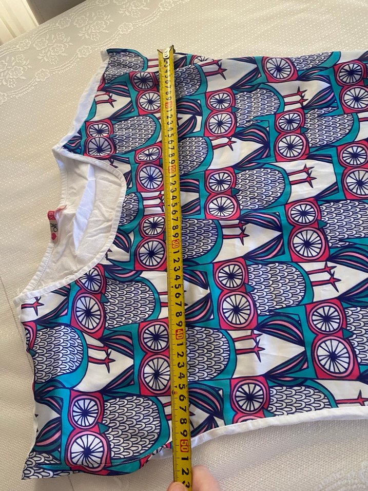 Renkli Baykuş Desenli Hamile Tişörtü - Görsel 4