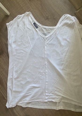 Baskılı Beyaz Hamile T-shirt, Kısa Kollu, Salaş - Görsel 3