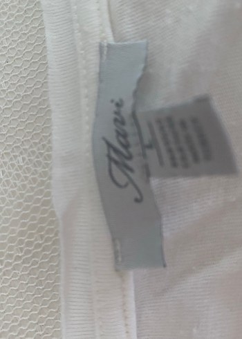 Beyaz Bohem Baskılı Hamile Tişörtü mavi marka - Görsel 4