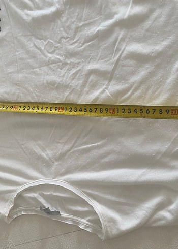 Beyaz Bohem Baskılı Hamile Tişörtü mavi marka - Görsel 3