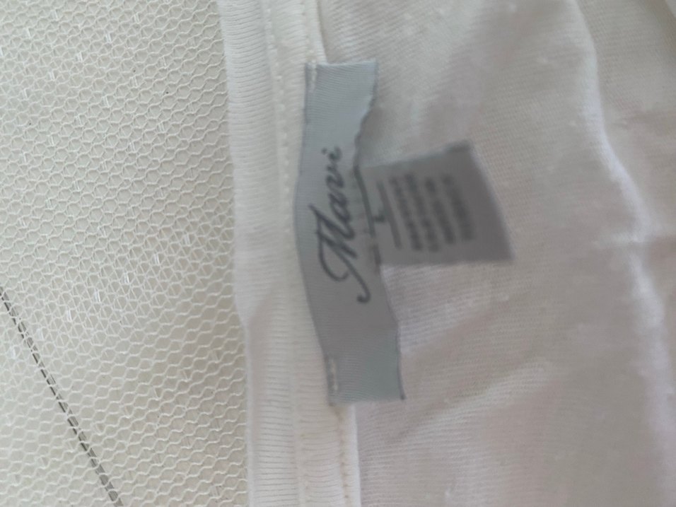 Beyaz Bohem Baskılı Hamile Tişörtü mavi marka - Görsel 4