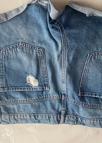 Kadın Mini Mavi Denim Şort LCW - Görsel 5
