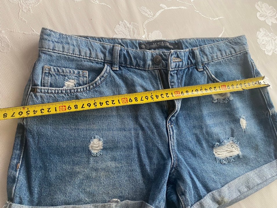 Kadın Mini Mavi Denim Şort LCW - Görsel 4