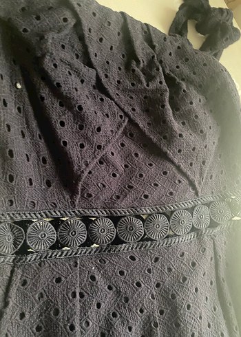 Siyah Dantel Detaylı Uzun Kadın Tulum twıst marka - Görsel 2