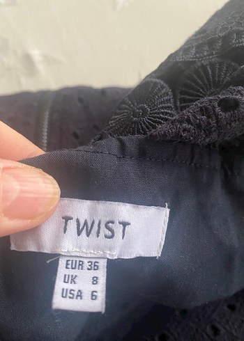 Siyah Dantel Detaylı Uzun Kadın Tulum twıst marka - Görsel 9