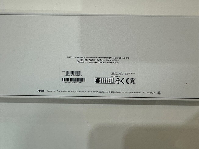 Beden çeşitli Renk apple watch series 9 45mm starlight