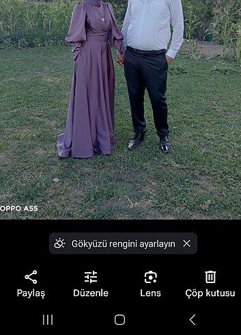 Henna Gelinlik Hennin cepli saten abiye