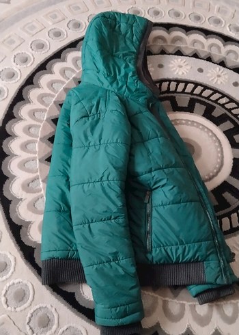 unisex kapşonlu kaban sıfır gibi - Görsel 4