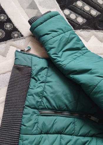 unisex kapşonlu kaban sıfır gibi - Görsel 5