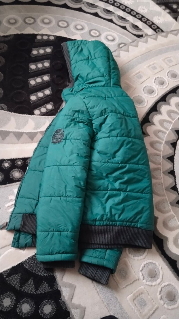 unisex kapşonlu kaban sıfır gibi - Görsel 3