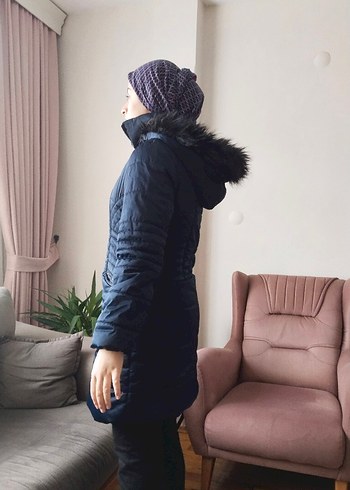 LCW bayan lacivert kaban sıfır gibi hatasız 40 beden sıcak tutar - Görsel 4
