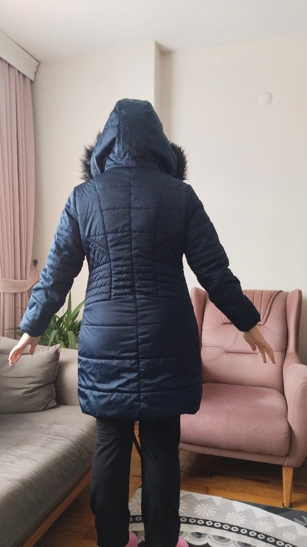 LCW bayan lacivert kaban sıfır gibi hatasız 40 beden sıcak tutar - Görsel 2