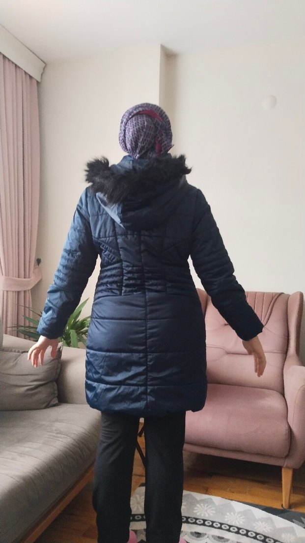 LCW bayan lacivert kaban sıfır gibi hatasız 40 beden sıcak tutar - Görsel 5