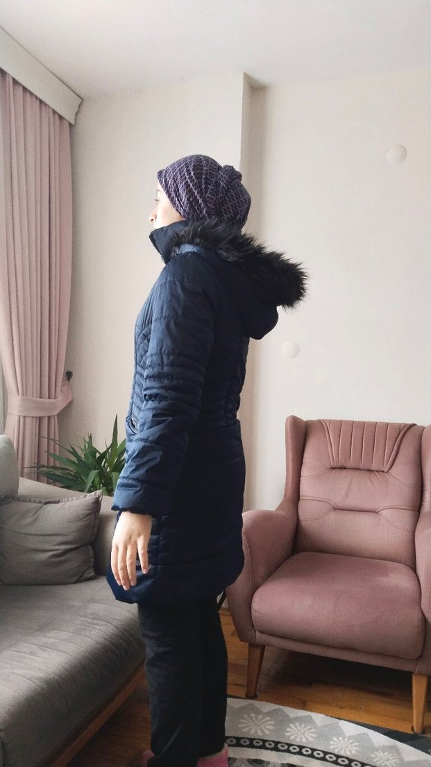 LCW bayan lacivert kaban sıfır gibi hatasız 40 beden sıcak tutar - Görsel 4