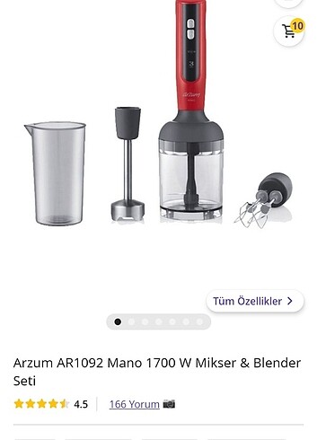 Arzum ar1092 blender seti sıfır 1700w 