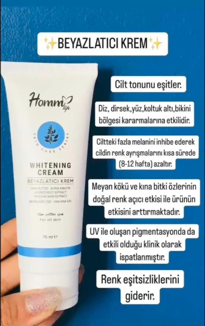 Homm Life Beyazlatıcı Vücut Kremi 75 ml - Görsel 2