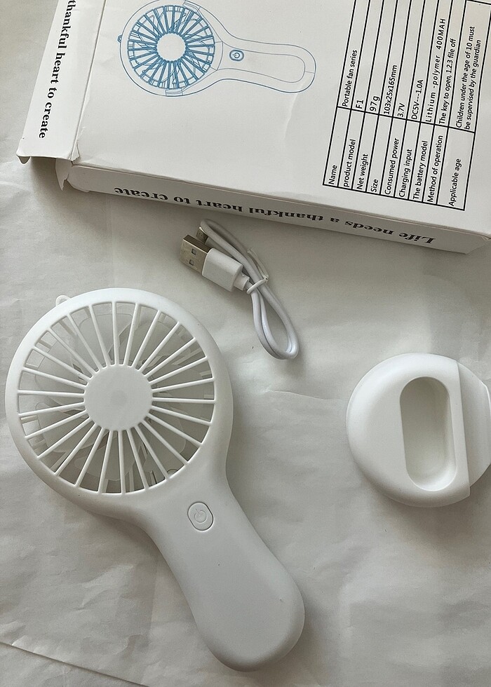 Usb Şarjlı El Vantilatörü - Görsel 2
