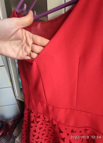 xs Beden kırmızı Renk Mini elbise 