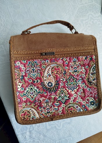 Bohem Renkli Süet Kadın Çanta - Görsel 2