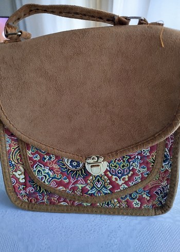 Bohem Renkli Süet Kadın Çanta - Görsel 3