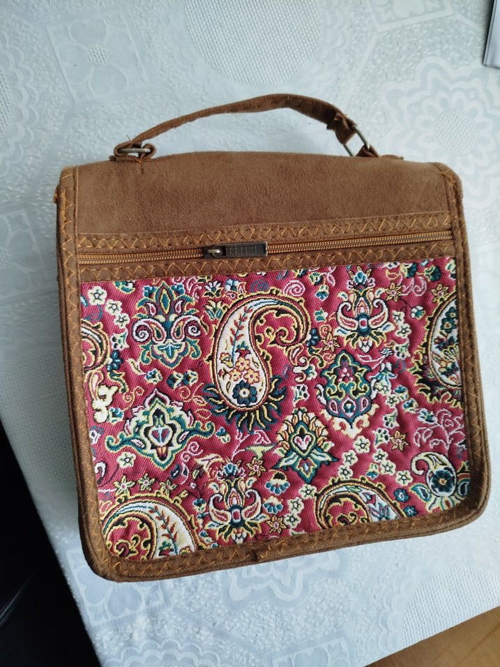 Bohem Renkli Süet Kadın Çanta - Görsel 2